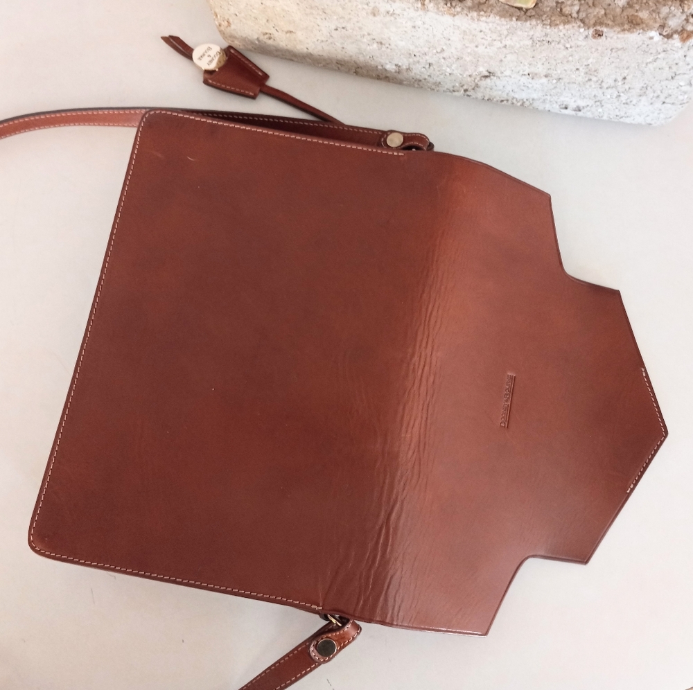 Dooney & Bourke Alto ITALIA, Large Cecelia Crossbody Bag, Saddle - Picture 15 of 16